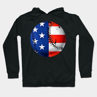 Baseball Team Patriotic USA 4th of July Hoodie